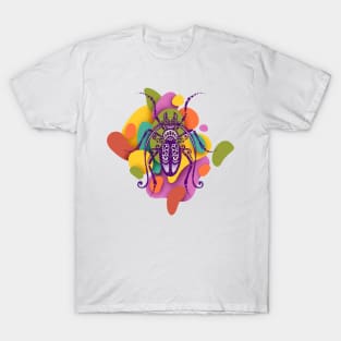 Print with Ornate Exotic Beetle T-Shirt